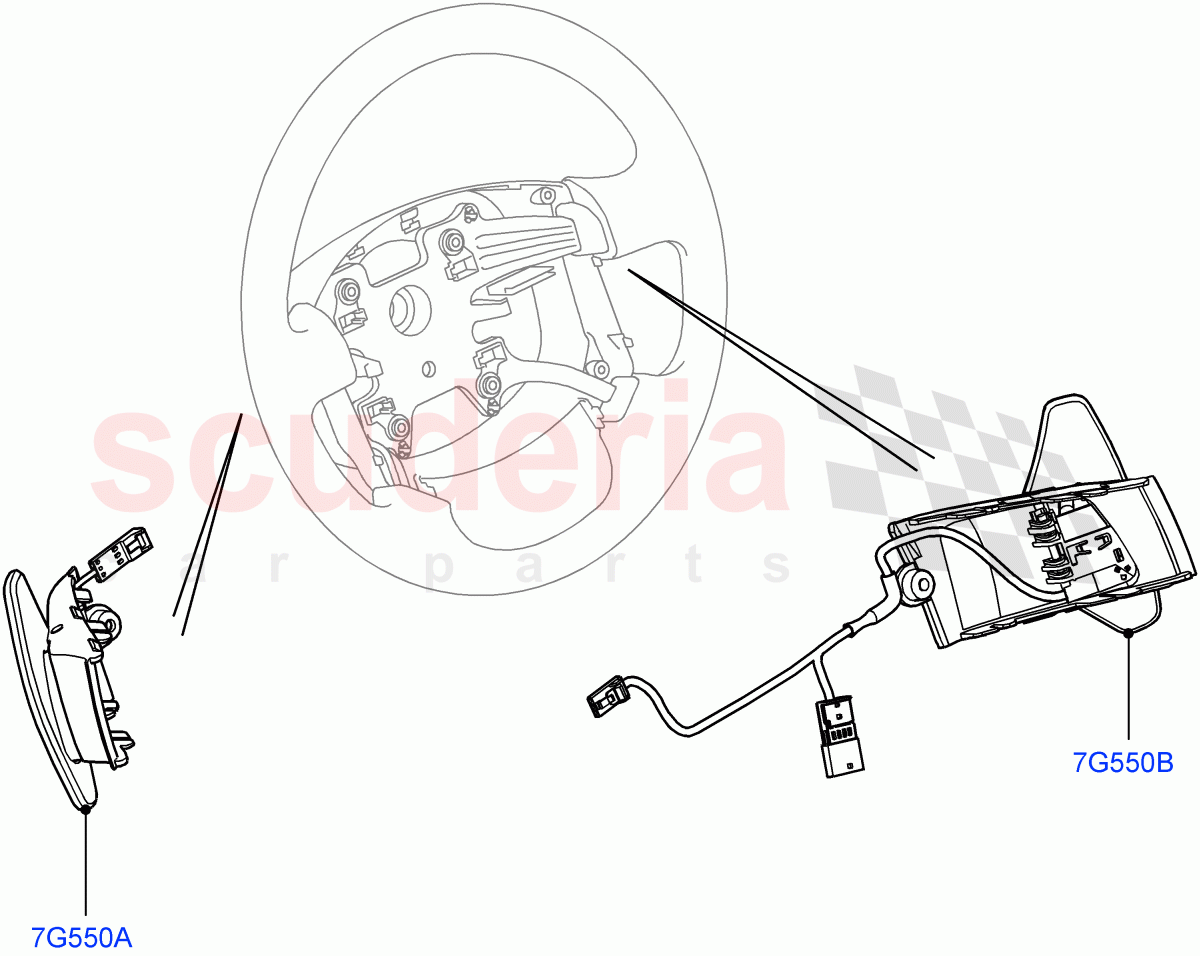 Gear Change-Automatic Transmission (Steering Wheel) (3.0 V6 D Gen2 Twin Turbo, 8 Speed Auto Trans ZF 8HP70 4WD, 4.4L DOHC DITC V8 Diesel) ((V) FROMBA000001) of Land Rover Land Rover Range Rover (2010-2012) [4.4 DOHC Diesel V8 DITC]