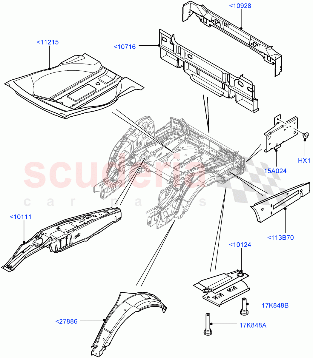 Floor Pan - Centre And Rear (Less Armoured) ((V) FROMAA000001) of Land Rover Land Rover Range Rover (2010-2012) [5.0 OHC SGDI NA V8 Petrol]