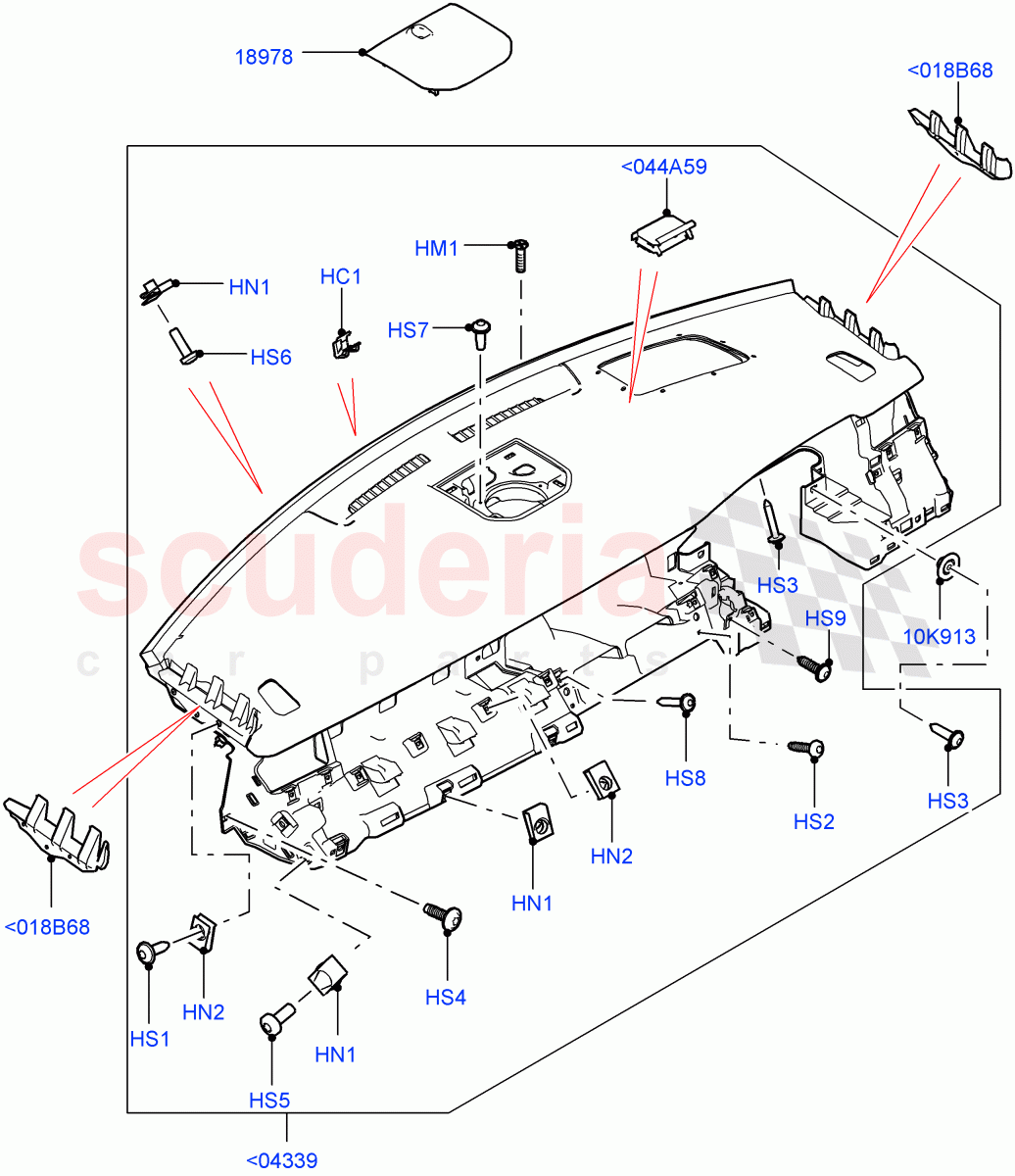 Instrument Panel (External, Upper) (Itatiaia (Brazil)) ((V) FROMGT000001) of Land Rover Land Rover Discovery Sport (2015+) [2.2 Single Turbo Diesel]