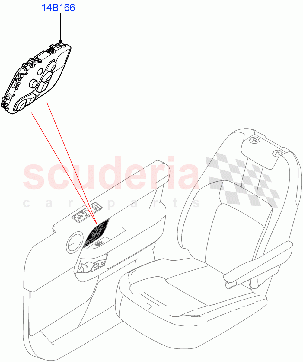 Switches (Front Seats) ((V) FROMJA000001) of Land Rover Land Rover Range Rover (2012-2021) [3.0 Diesel 24V DOHC TC]