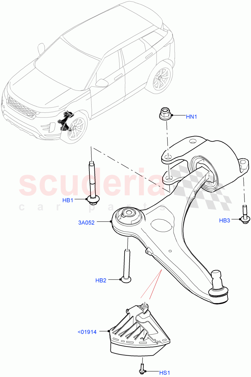 Front Suspension Arms (Changsu (China)) of Land Rover Land Rover Range Rover Evoque (2019+) [2.0 Turbo Diesel AJ21D4]