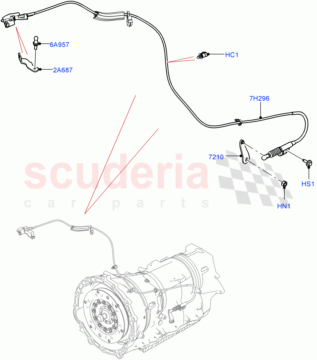 Gear Change-Automatic Transmission (3.0L AJ20P6 Petrol High, 8 Speed Auto Trans ZF 8HP76) ((V) FROMMA000001) of Land Rover Land Rover Range Rover Velar (2017+) [3.0 I6 Turbo Diesel AJ20D6]