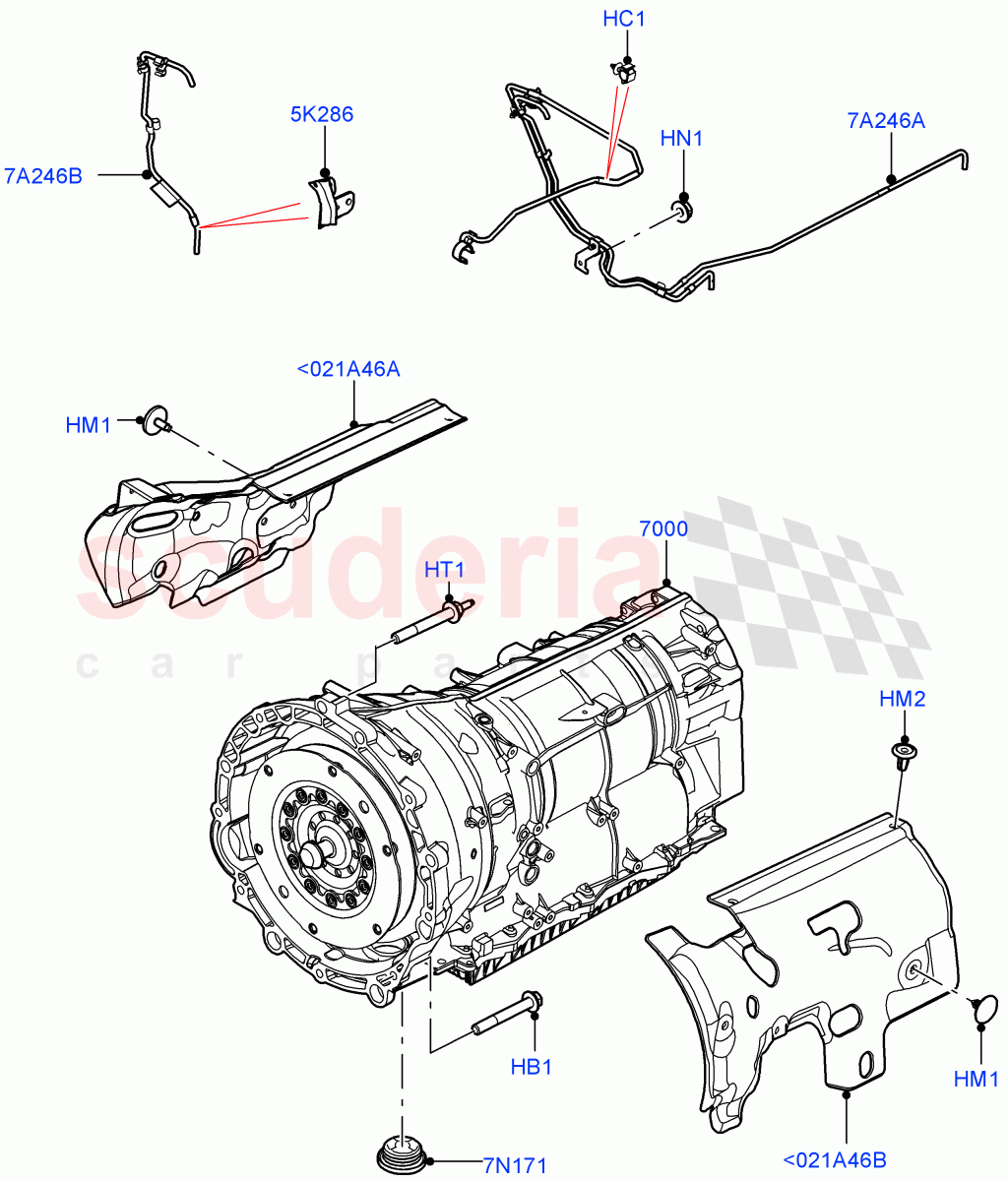Auto Trans Assy & Speedometer Drive (3.0L AJ20D6 Diesel High, 8 Speed Auto Trans ZF 8HP76) ((V) FROMLA000001) of Land Rover Land Rover Range Rover Sport (2014+) [5.0 OHC SGDI SC V8 Petrol]