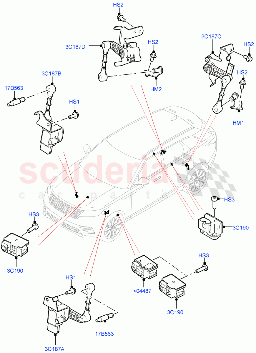 Air Suspension Controls/Electrics ((V) FROMMA000001) of Land Rover Land Rover Range Rover Velar (2017+) [2.0 Turbo Diesel]