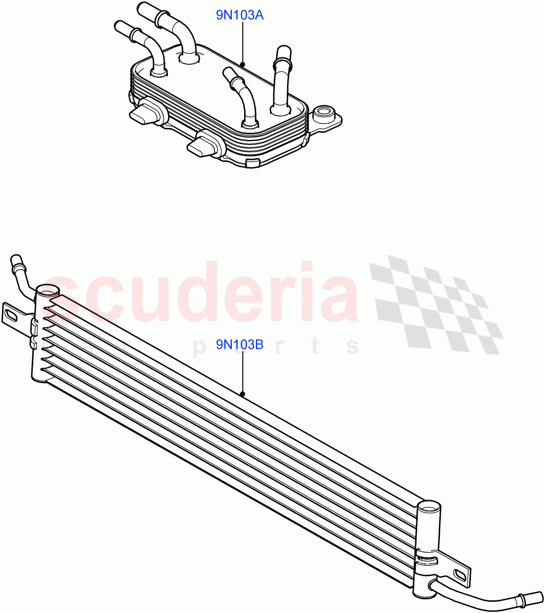 Fuel Cooler Assembly (3.6L V8 32V DOHC EFi Diesel Lion) ((V) FROM7A000001, (V) TO9A999999) of Land Rover Land Rover Range Rover Sport (2005-2009) [3.6 V8 32V DOHC EFI Diesel]