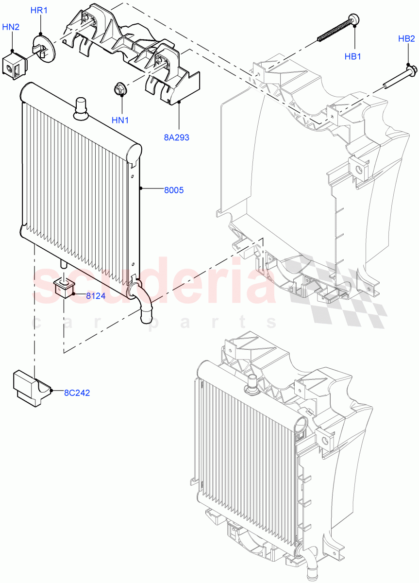 Radiator/Coolant Overflow Container (Auxiliary Unit, Solihull Plant Build) (3.0 V6 D Low MT ROW, 3.0 V6 D Gen2 Mono Turbo) ((V) FROMFA000001) of Land Rover Land Rover Discovery 5 (2017+) [3.0 Diesel 24V DOHC TC]