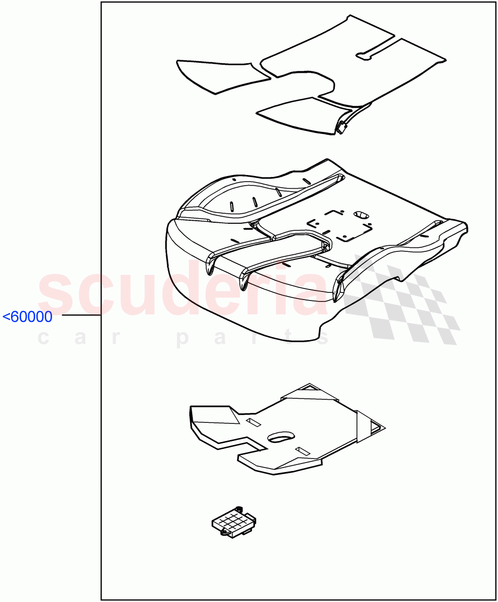 Front Seat Base (For North America Only, Sensors) ((+) "CDN/MEX/USA") of Land Rover Land Rover Range Rover Velar (2017+) [2.0 Turbo Diesel]