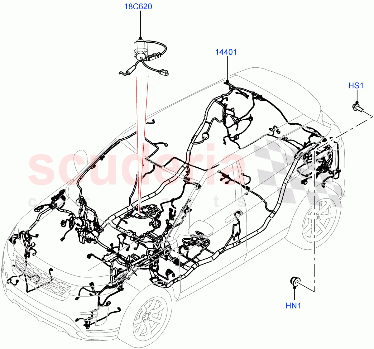 Main Harness (Itatiaia (Brazil)) of Land Rover Land Rover Range Rover Evoque (2019+) [1.5 I3 Turbo Petrol AJ20P3]