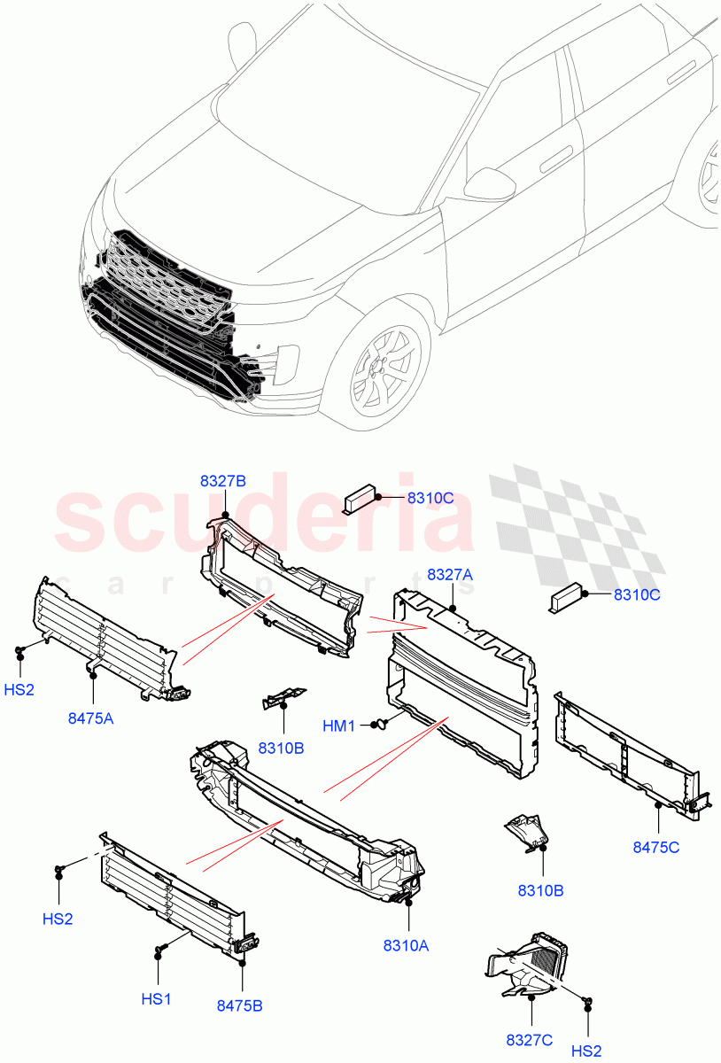 Air Deflectors (Changsu (China)) of Land Rover Land Rover Range Rover Evoque (2019+) [2.0 Turbo Diesel]