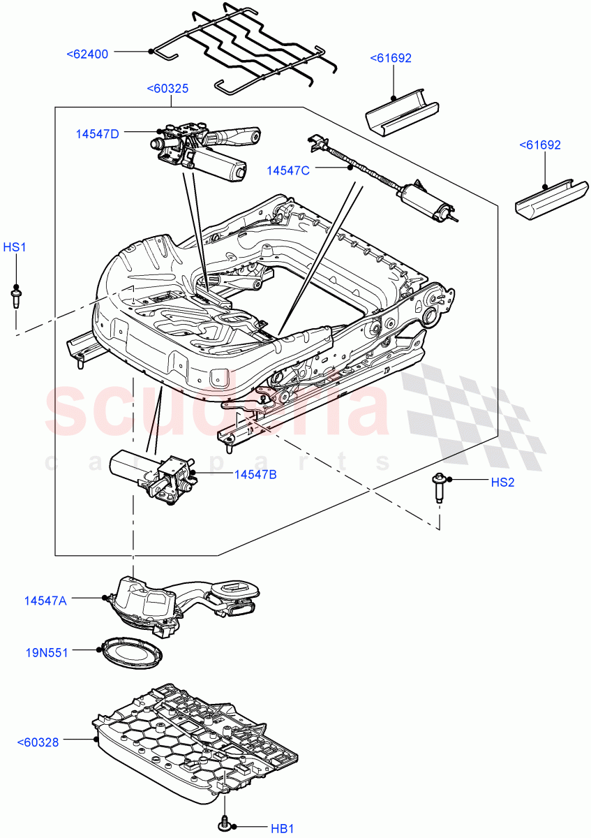 Front Seat Base ((V) FROMAA000001) of Land Rover Land Rover Range Rover (2010-2012) [5.0 OHC SGDI SC V8 Petrol]