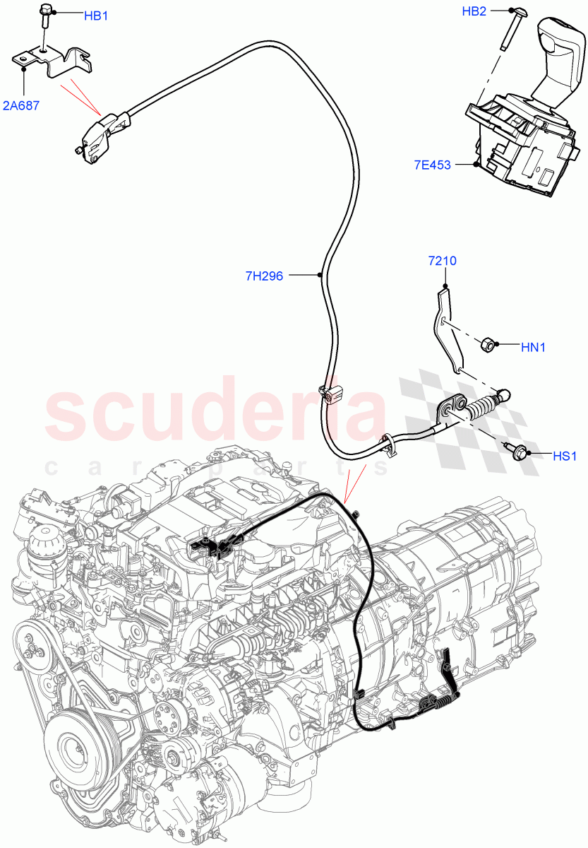 Gear Change-Automatic Transmission (Nitra Plant Build) (2.0L I4 High DOHC AJ200 Petrol, 8 Speed Auto Trans ZF 8HP45) of Land Rover Land Rover Defender (2020+) [5.0 OHC SGDI SC V8 Petrol]