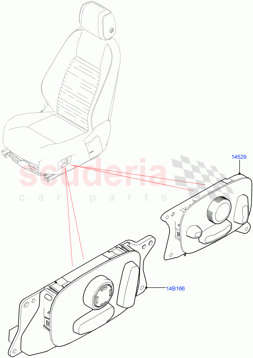 Switches (Seats) (Electric Front Seat Adj Non-Memory, Halewood (UK), Electric Front Seat Adj Drv Memory, Driver/Pass Elec Fr Seat Adj/Memory) ((V) FROMJH000001) of Land Rover Land Rover Discovery Sport (2015+) [1.5 I3 Turbo Petrol AJ20P3]