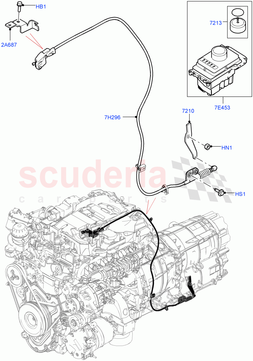 Gear Change-Automatic Transmission (Solihull Plant Build) (2.0L I4 High DOHC AJ200 Petrol, 8 Speed Auto Trans ZF 8HP45) ((V) FROMJA000001) of Land Rover Land Rover Discovery 5 (2017+) [2.0 Turbo Diesel]