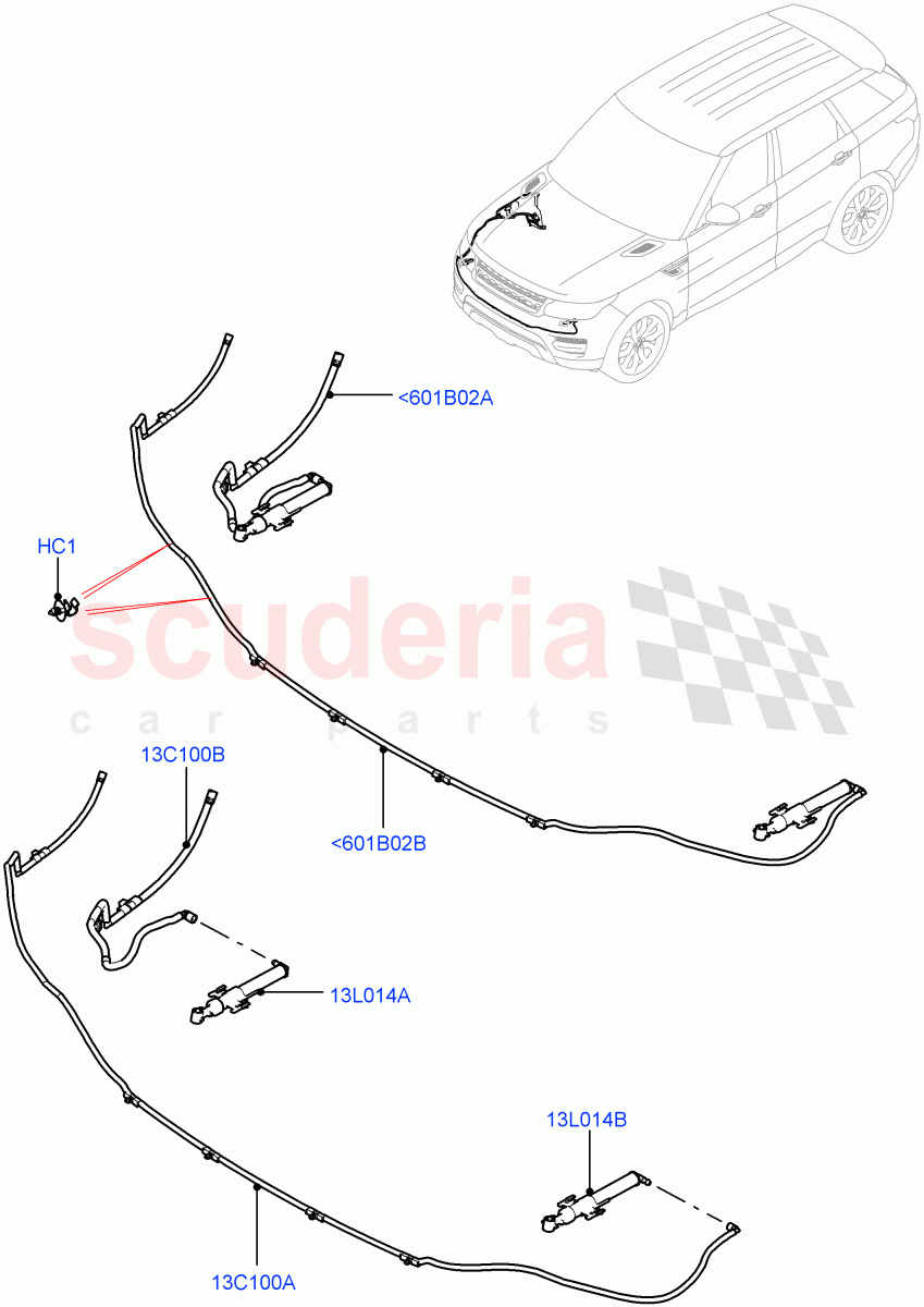Headlamp Washer (With Headlamp Power Wash) of Land Rover Land Rover Range Rover Sport (2014+) [3.0 DOHC GDI SC V6 Petrol]
