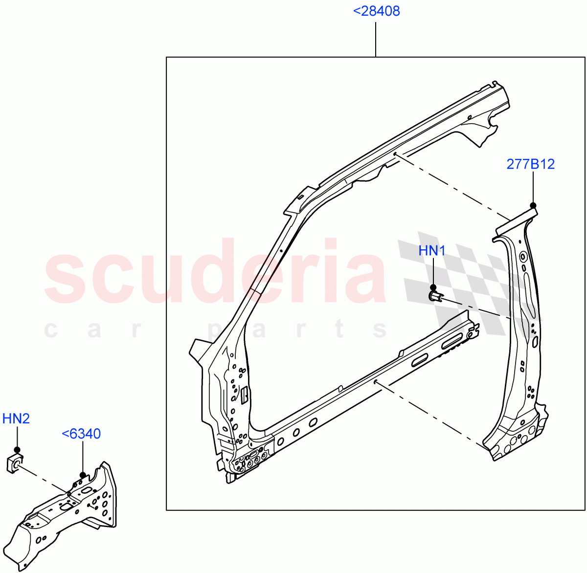 Side Panels - Inner (Middle - Front) (Itatiaia (Brazil)) of Land Rover Land Rover Range Rover Evoque (2019+) [2.0 Turbo Petrol AJ200P]