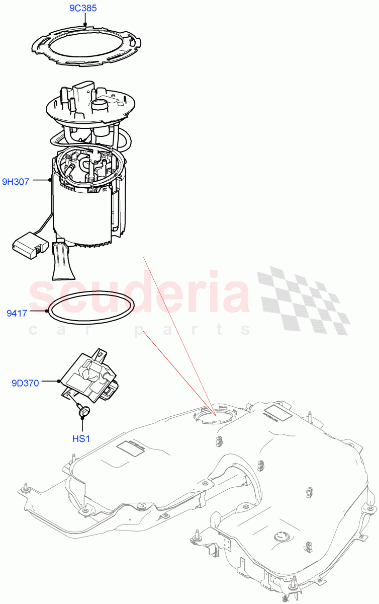 Fuel Pump And Sender Unit (Nitra Plant Build) (3.0L AJ20D6 Diesel High) ((V) FROMM2000001) of Land Rover Land Rover Defender (2020+) [3.0 I6 Turbo Diesel AJ20D6]