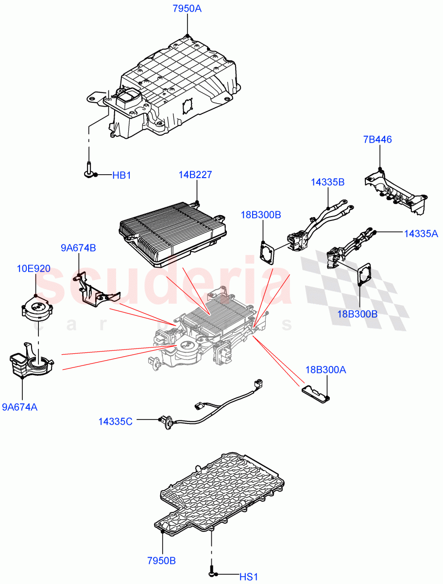 Hybrid Electrical Modules (MHEV Converter, Cooling Duct And Fans) (Electric Engine Battery-MHEV) of Land Rover Land Rover Range Rover (2012-2021) [5.0 OHC SGDI SC V8 Petrol]