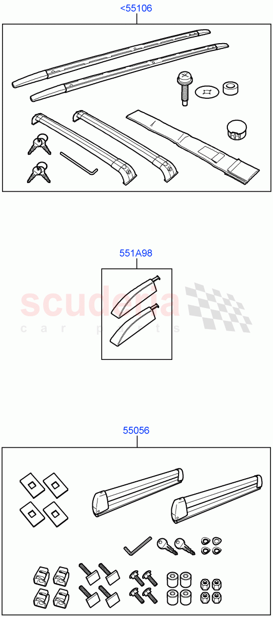 Accessory Roof Rack Mounting Kits ((V) FROMAA000001) of Land Rover Land Rover Range Rover Sport (2010-2013) [5.0 OHC SGDI NA V8 Petrol]