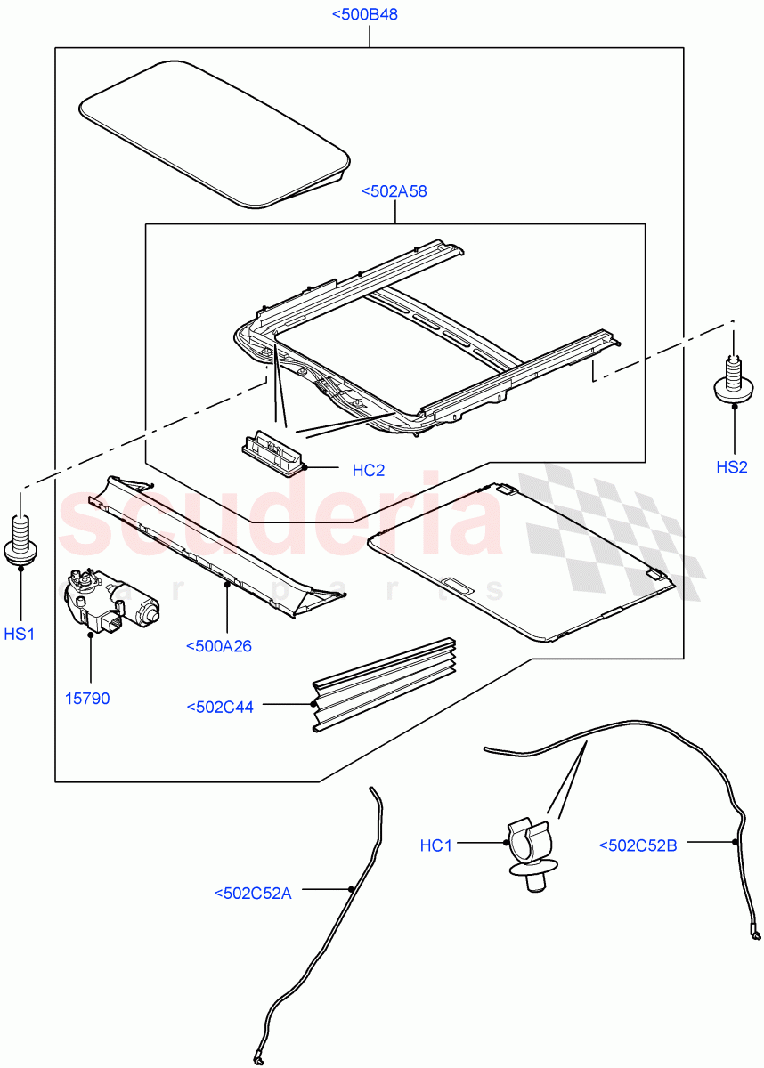 Sliding Roof Mechanism And Controls ((V) FROMAA000001) of Land Rover Land Rover Range Rover Sport (2010-2013) [3.0 Diesel 24V DOHC TC]