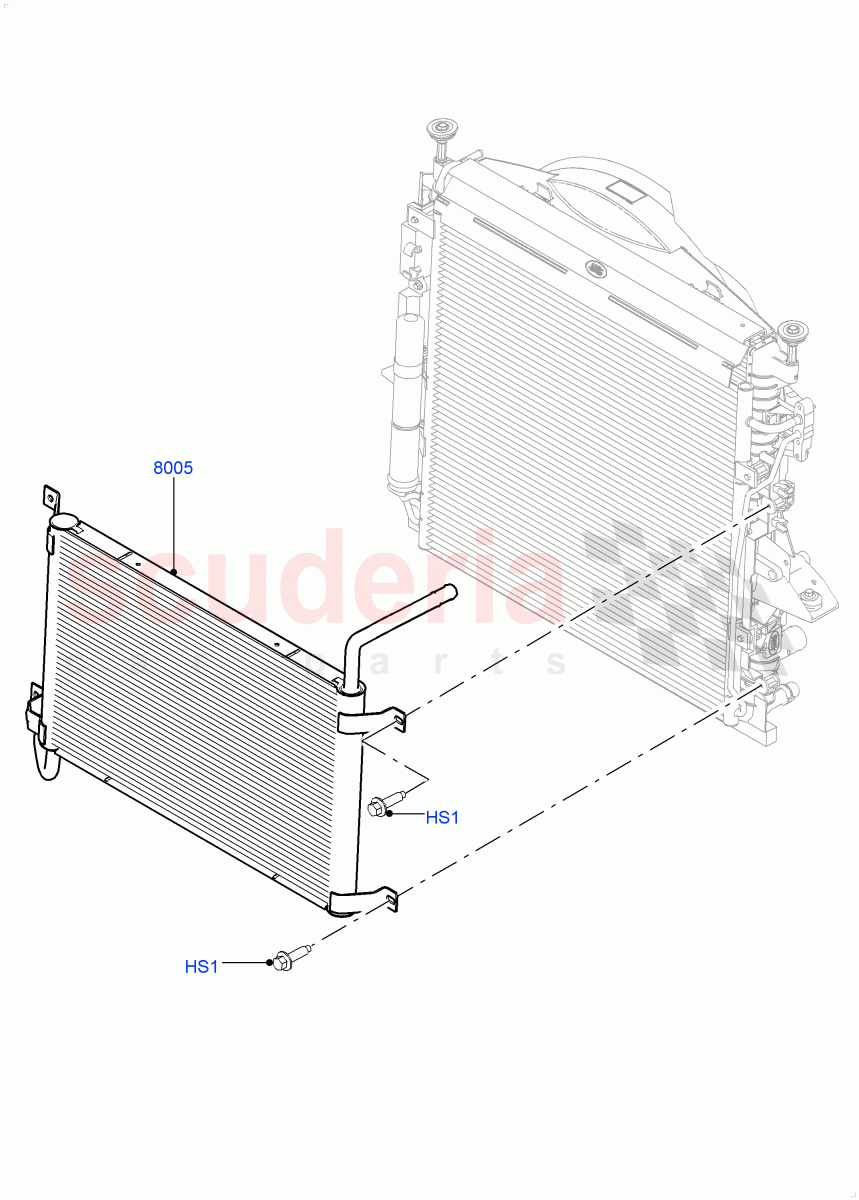 Radiator/Coolant Overflow Container (Auxiliary Unit) (3.0L DOHC GDI SC V6 PETROL) ((V) FROMEA000001) of Land Rover Land Rover Discovery 4 (2010-2016) [3.0 DOHC GDI SC V6 Petrol]