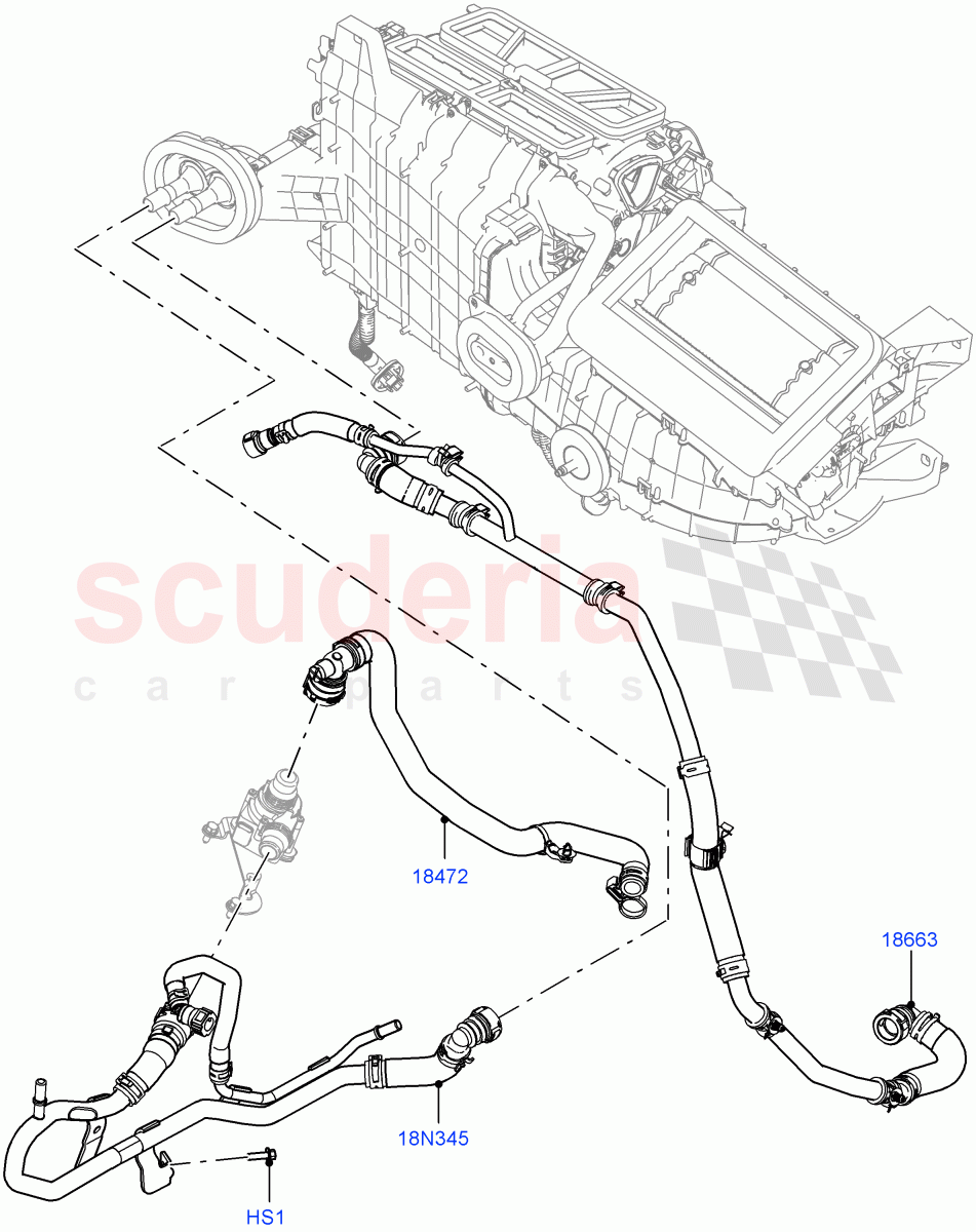 Heater Hoses (3.0L AJ20P6 Petrol High, Less Heater, With Ptc Heater) ((V) FROMMA000001) of Land Rover Land Rover Range Rover Velar (2017+) [3.0 Diesel 24V DOHC TC]