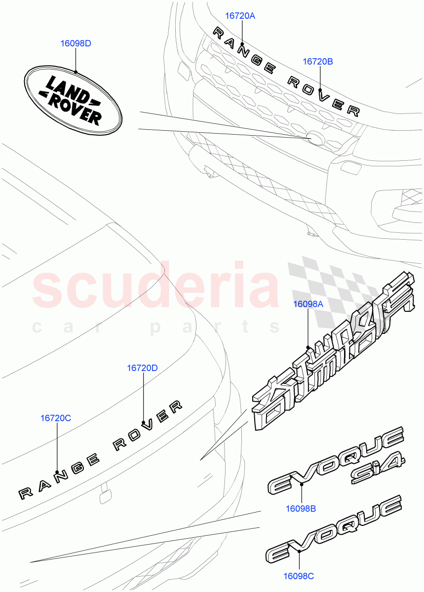 Name Plates (Changsu (China)) ((V) FROMEG000001) of Land Rover Land Rover Range Rover Evoque (2012-2018) [2.2 Single Turbo Diesel]