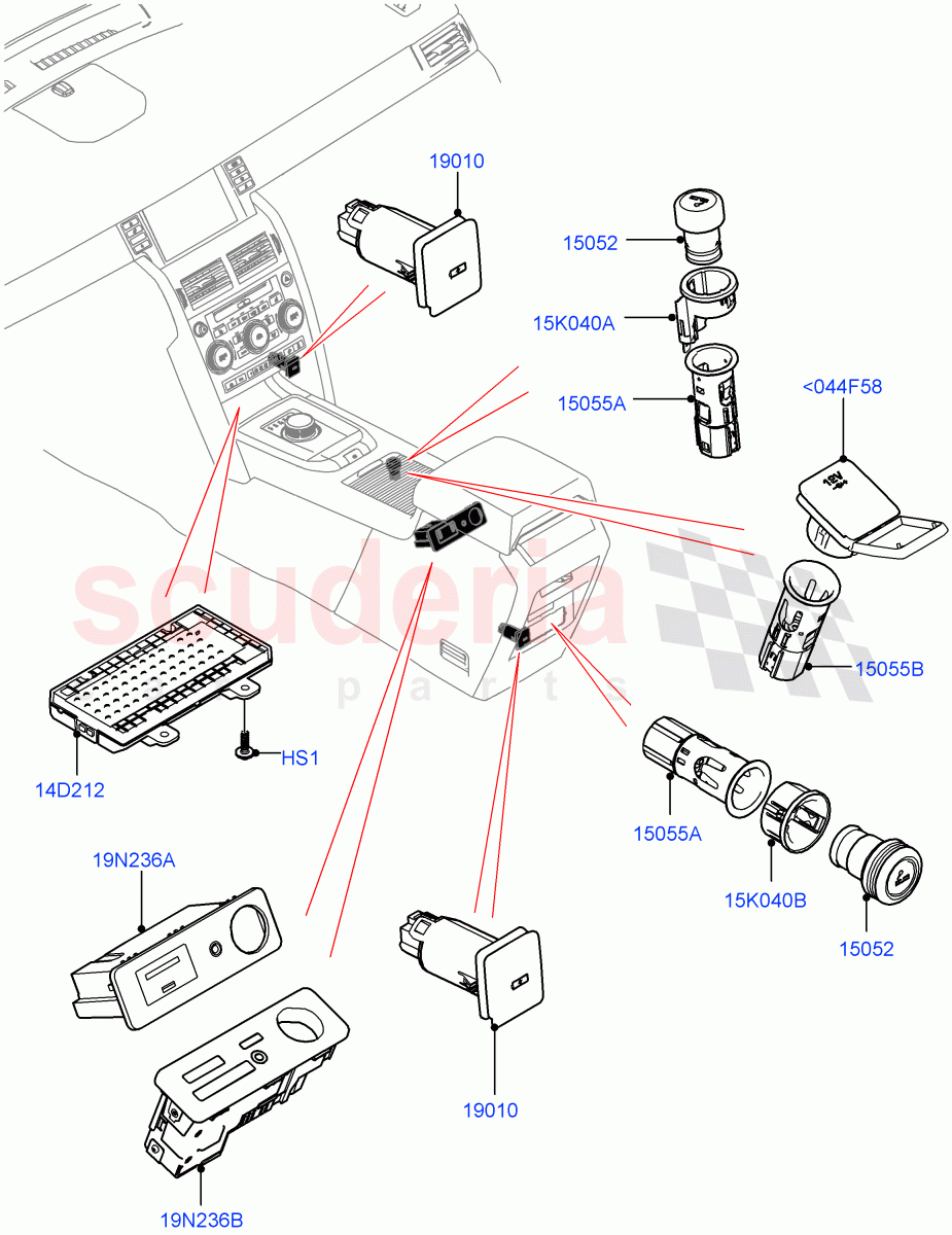 Instrument Panel Related Parts (Changsu (China)) ((V) FROMFG000001) of Land Rover Land Rover Discovery Sport (2015+) [2.0 Turbo Diesel AJ21D4]