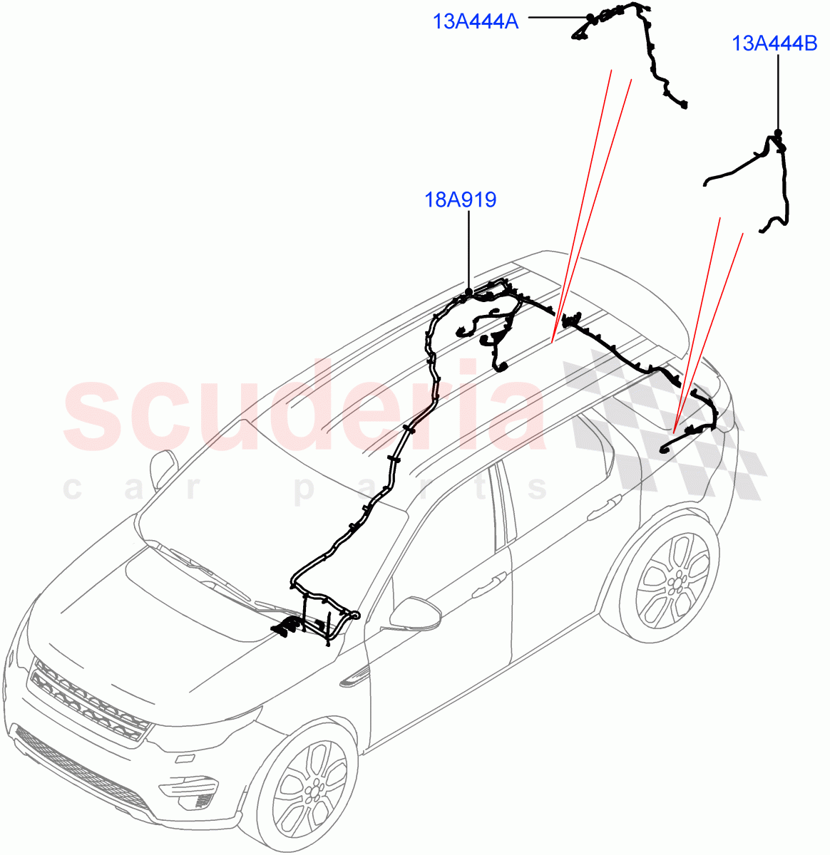 Electrical Wiring - Body And Rear (Audio/Navigation/Entertainment) (Halewood (UK)) ((V) TOKH999999) of Land Rover Land Rover Discovery Sport (2015+) [2.2 Single Turbo Diesel]