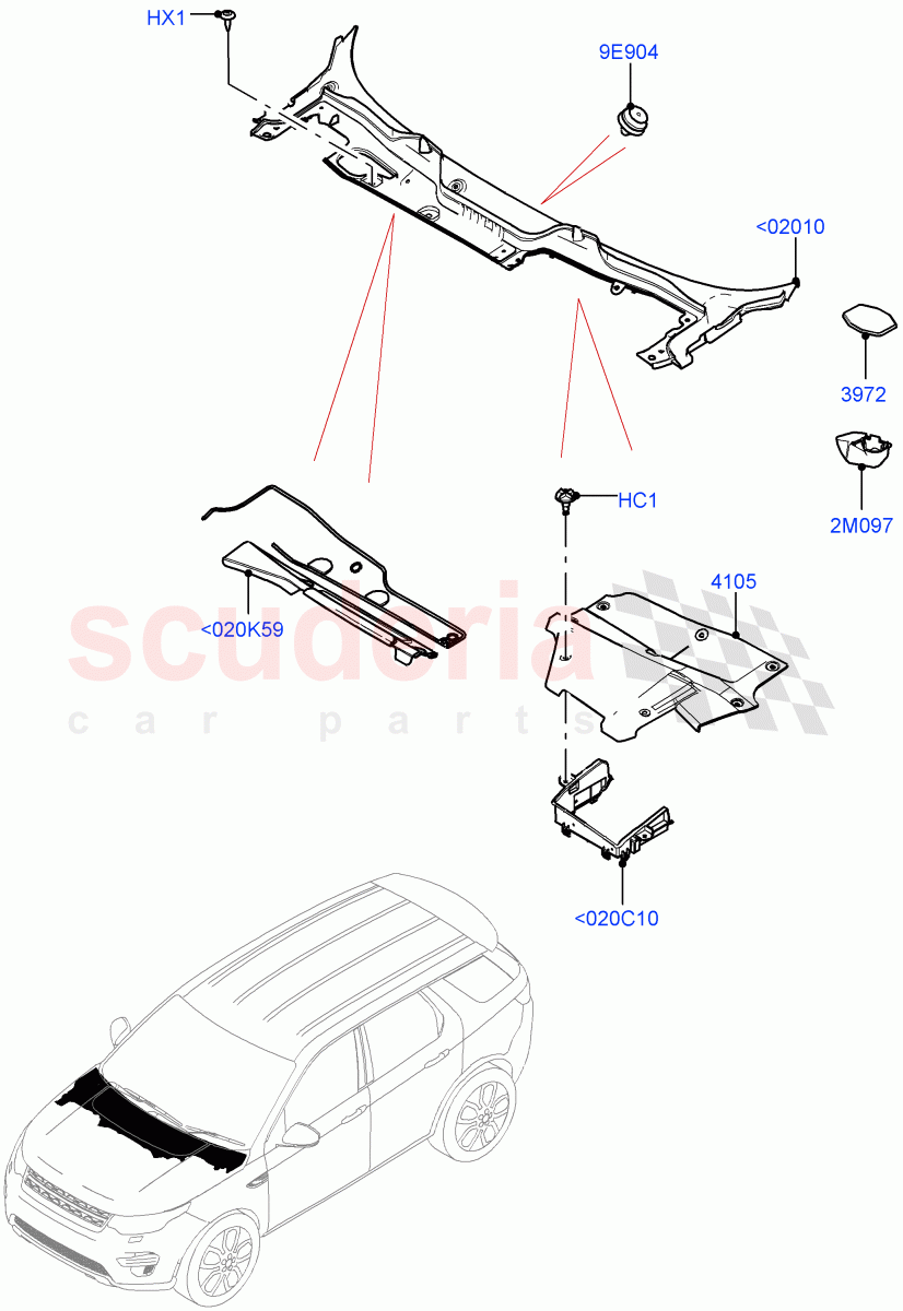 Cowl/Panel And Related Parts (Changsu (China)) ((V) FROMKG446857) of Land Rover Land Rover Discovery Sport (2015+) [2.0 Turbo Diesel AJ21D4]