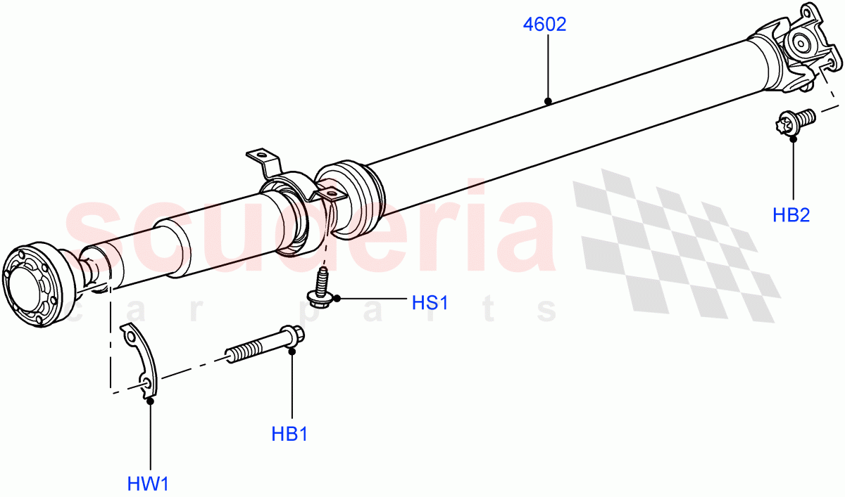 Drive Shaft - Rear Axle Drive (Propshaft) ((V) FROMAA000001) of Land Rover Land Rover Discovery 4 (2010-2016) [2.7 Diesel V6]