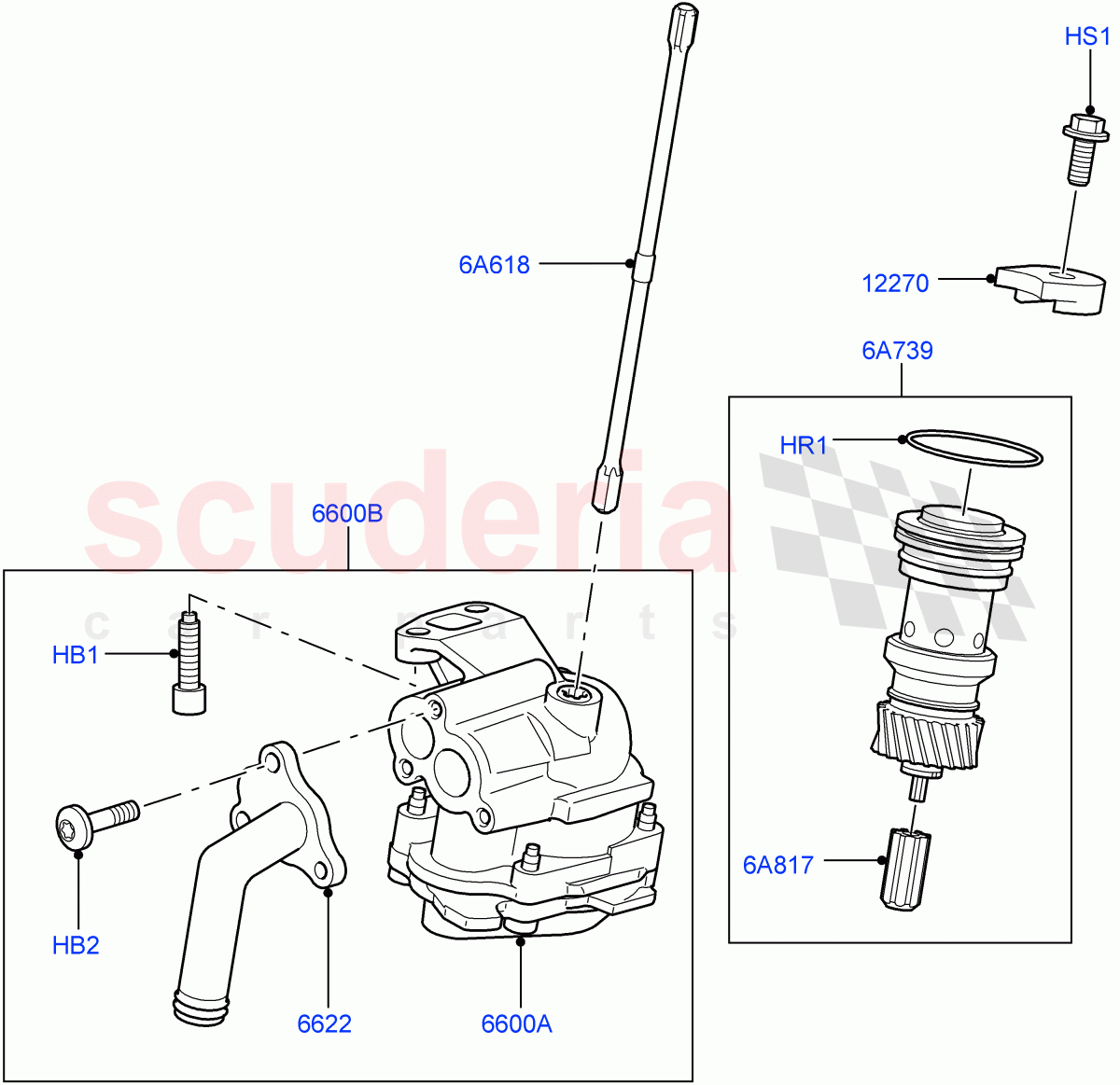Oil Pump (Cologne V6 4.0 EFI (SOHC)) ((V) FROMAA000001) of Land Rover Land Rover Discovery 4 (2010-2016) [4.0 Petrol V6]