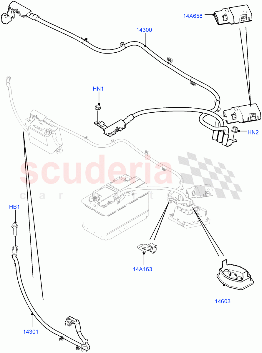 Battery Cables And Horn (Changsu (China), Starter - Stop/Start System) ((V) FROMEG000001) of Land Rover Land Rover Range Rover Evoque (2012-2018) [2.0 Turbo Petrol GTDI]