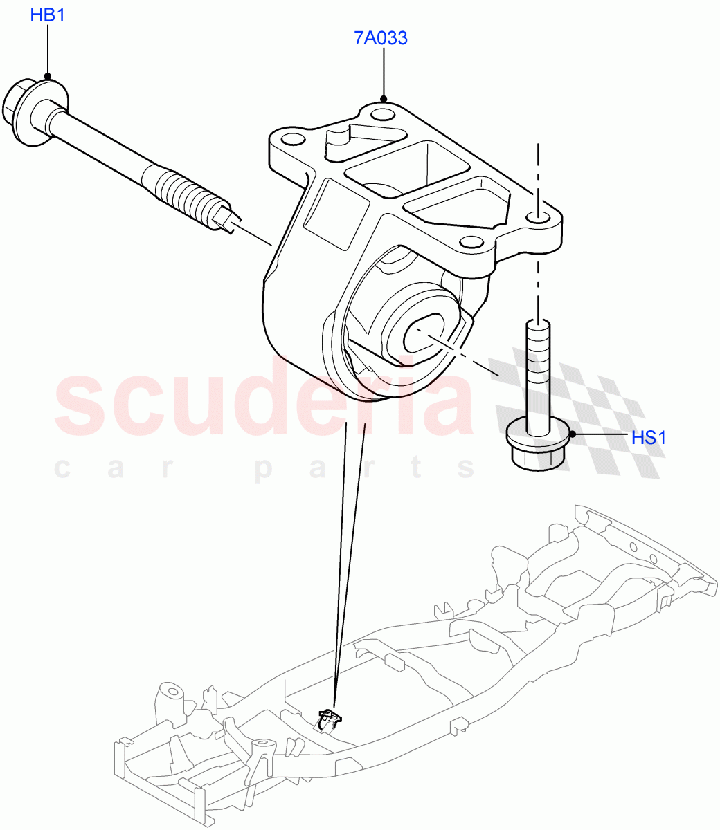 Transmission Mounting ((V) FROMAA000001) of Land Rover Land Rover Discovery 4 (2010-2016) [3.0 DOHC GDI SC V6 Petrol]