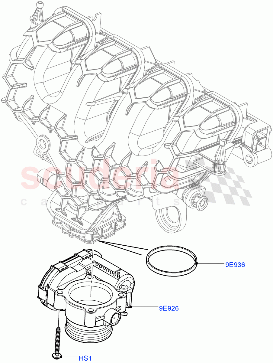 Throttle Housing (2.0L 16V TIVCT T/C 240PS Petrol, Halewood (UK)) of Land Rover Land Rover Range Rover Evoque (2012-2018) [2.0 Turbo Petrol GTDI]