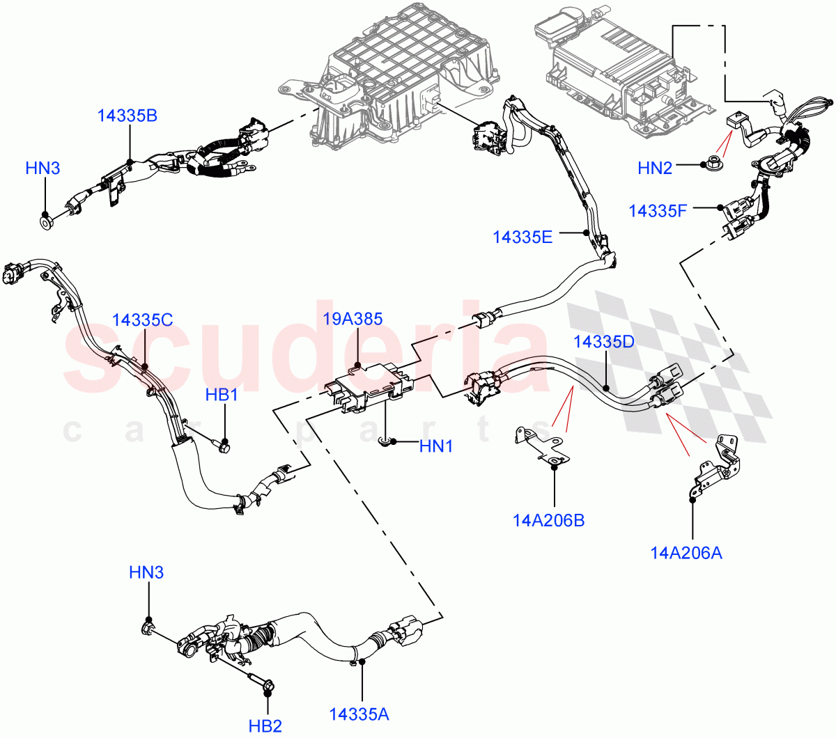 Hybrid Electrical Modules (MHEV Charging Cables and Fixings, Nitra Plant Build) (Electric Engine Battery-MHEV) ((V) FROMM2000001) of Land Rover Land Rover Discovery 5 (2017+) [3.0 I6 Turbo Diesel AJ20D6]