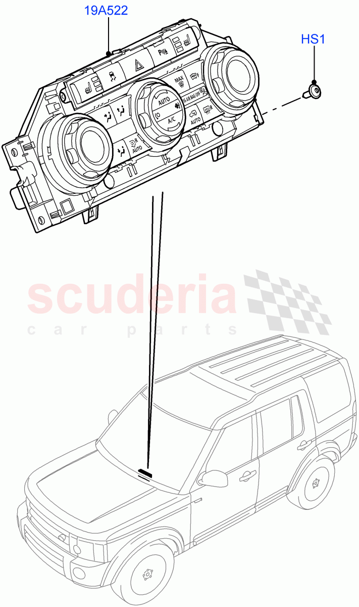 Heater & Air Conditioning Controls (Main Unit) ((V) FROMCA000001) of Land Rover Land Rover Discovery 4 (2010-2016) [4.0 Petrol V6]