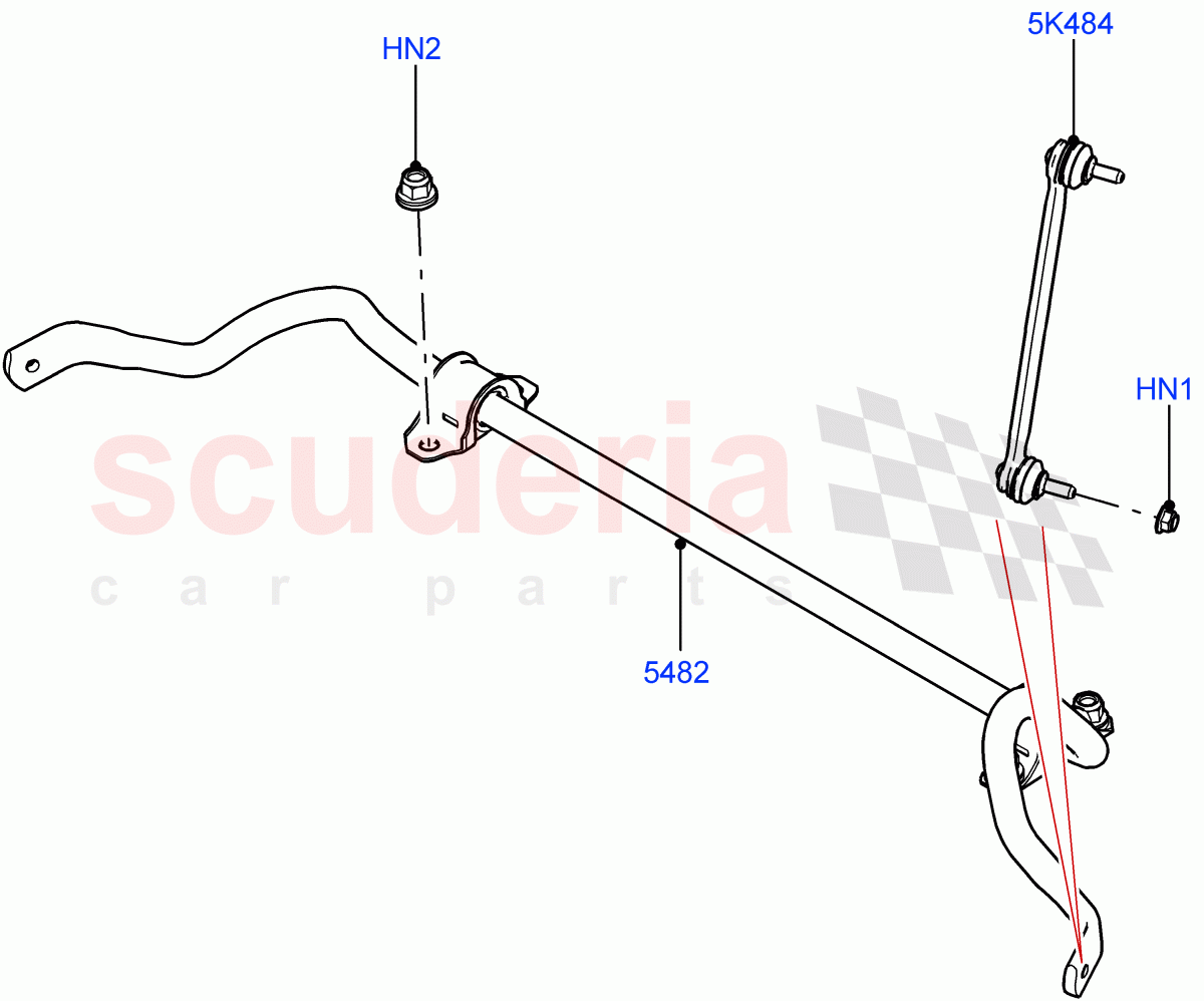 Front Cross Member & Stabilizer Bar (Stabilizer Bar) (Itatiaia (Brazil)) of Land Rover Land Rover Range Rover Evoque (2019+) [1.5 I3 Turbo Petrol AJ20P3]