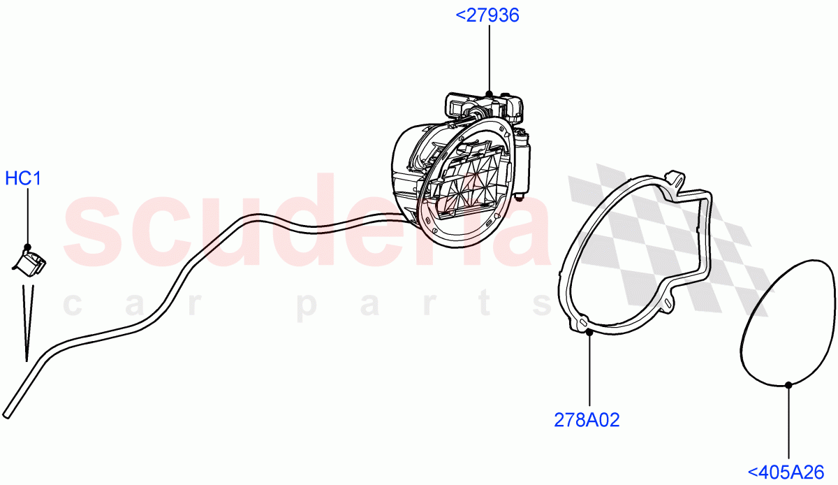 Fuel Tank Filler Door And Controls (Itatiaia (Brazil)) ((V) FROMGT000001) of Land Rover Land Rover Range Rover Evoque (2012-2018) [2.0 Turbo Petrol GTDI]