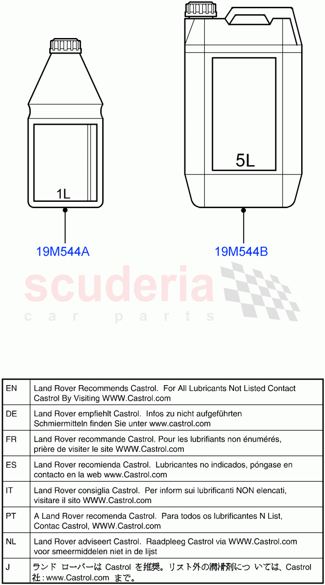 Engine Oil ((V) TO9A999999) of Land Rover Land Rover Range Rover Sport (2005-2009) [2.7 Diesel V6]