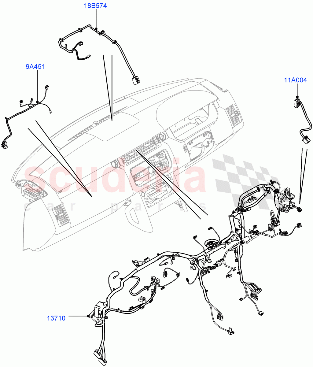 Electrical Wiring - Engine And Dash (Facia) ((V) FROMGA000001, (V) TOHA999999) of Land Rover Land Rover Range Rover (2012-2021) [3.0 DOHC GDI SC V6 Petrol]