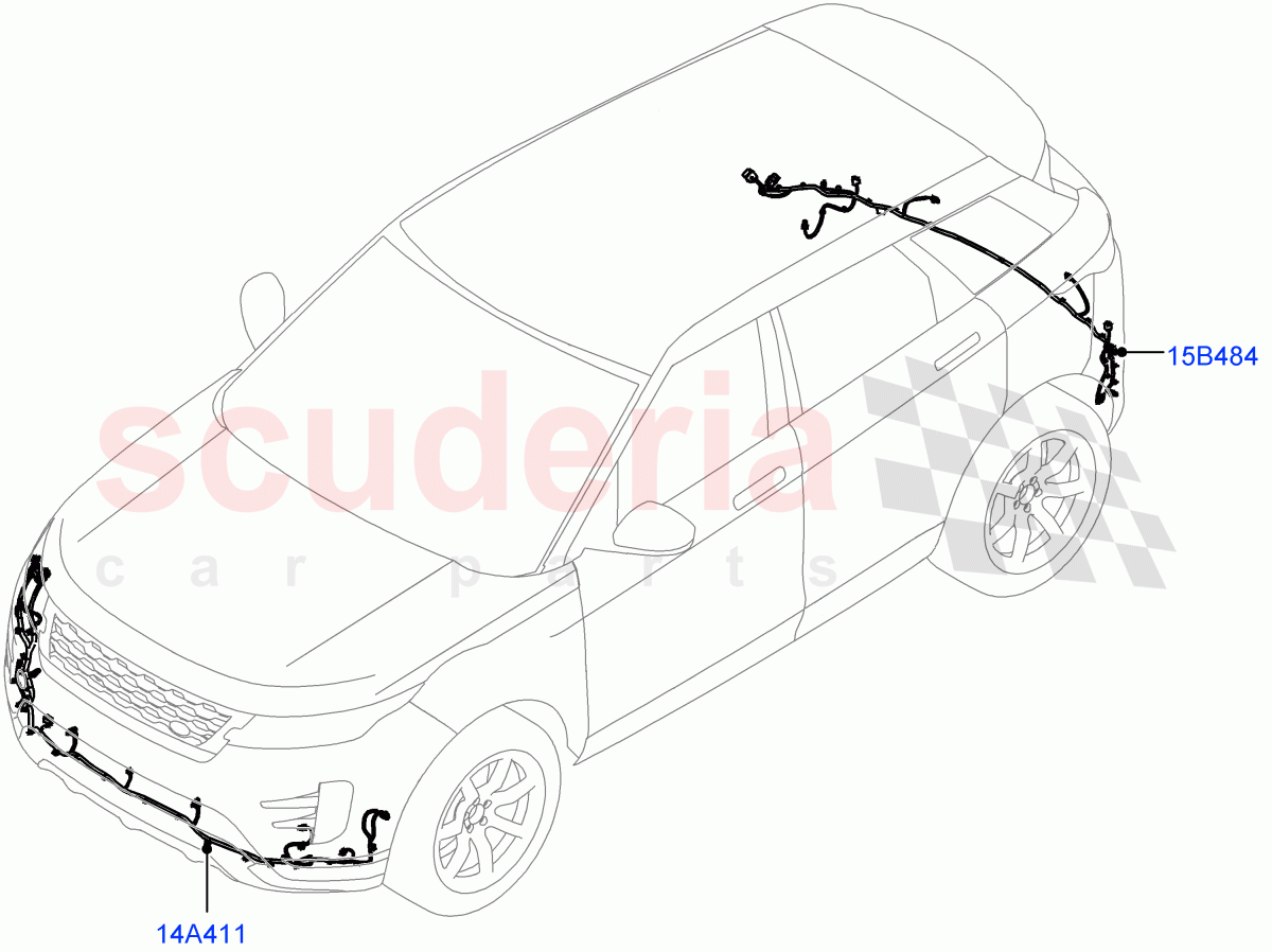 Electrical Wiring - Body And Rear (Bumper) (Itatiaia (Brazil)) of Land Rover Land Rover Range Rover Evoque (2019+) [2.0 Turbo Diesel AJ21D4]
