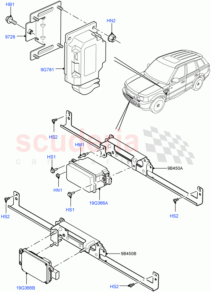 Speed Control (5.0L OHC SGDI NA V8 Petrol - AJ133, With Adaptive Speed Control) ((V) FROMAA000001) of Land Rover Land Rover Range Rover Sport (2010-2013) [5.0 OHC SGDI NA V8 Petrol]