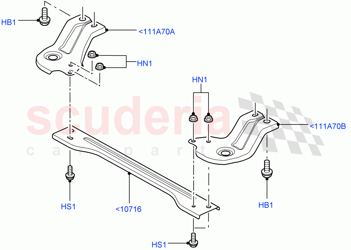 Front Panels, Aprons & Side Members (Crossmember) (Itatiaia (Brazil)) ((V) FROMGT000001) of Land Rover Land Rover Range Rover Evoque (2012-2018) [2.0 Turbo Diesel]