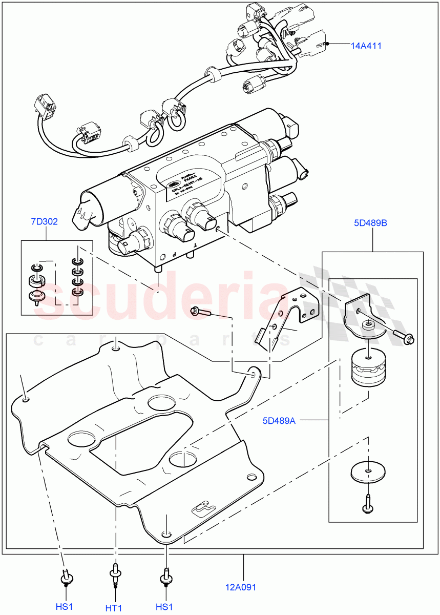 Active Anti-Roll Bar System (Valve Block) (With ACE Suspension) ((V) TOJA999999) of Land Rover Land Rover Range Rover Sport (2014+) [3.0 Diesel 24V DOHC TC]