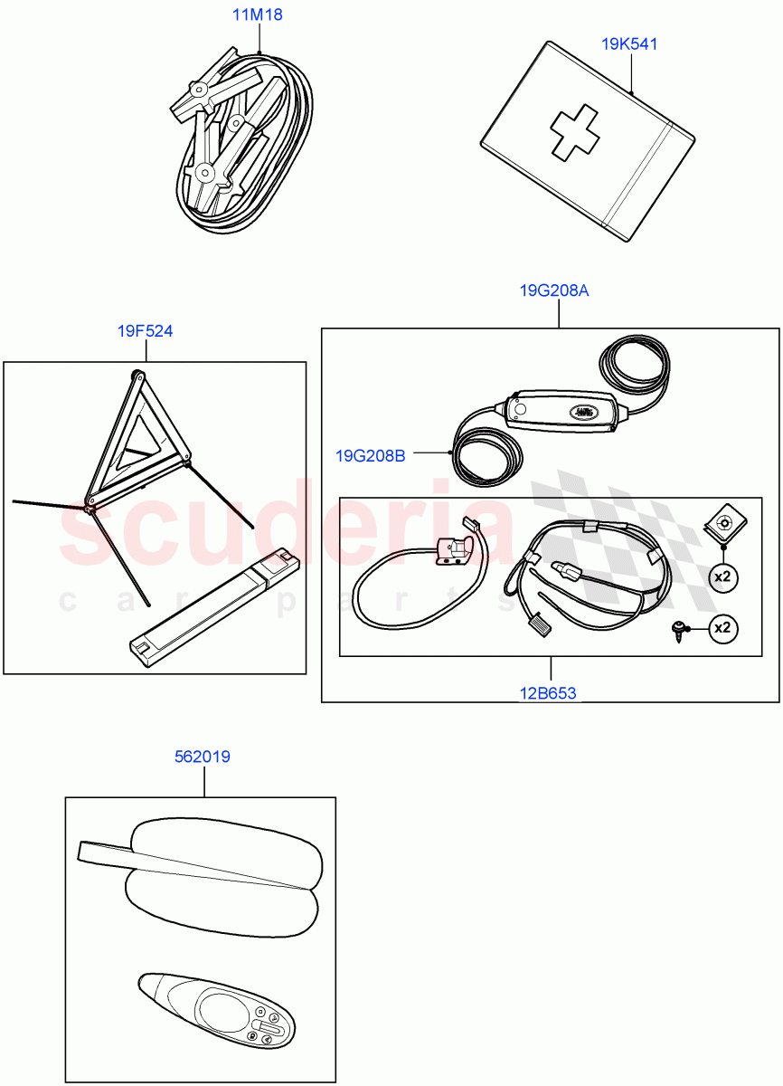Emergency Equipment (Itatiaia (Brazil)) of Land Rover Land Rover Range Rover Evoque (2019+) [2.0 Turbo Diesel]