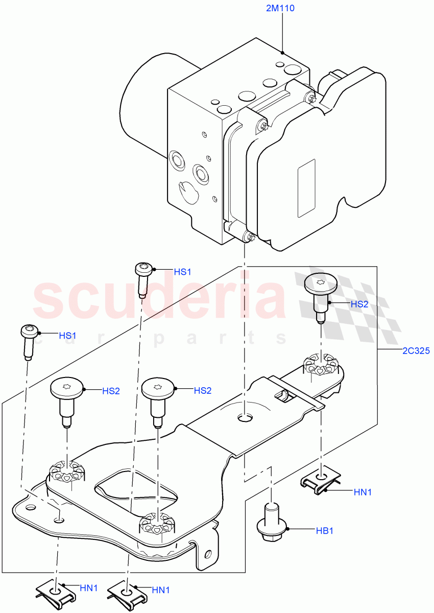 Anti-Lock Braking System (ABS Modulator) of Land Rover Land Rover Range Rover Sport (2014+) [5.0 OHC SGDI SC V8 Petrol]