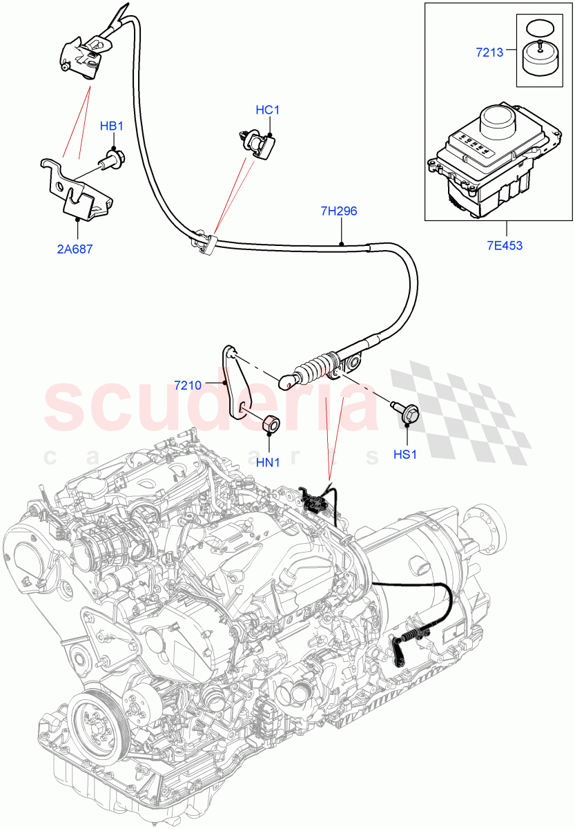 Gear Change-Automatic Transmission (3.0 V6 D Gen2 Twin Turbo, 8 Speed Auto Trans ZF 8HP70 4WD) of Land Rover Land Rover Range Rover Velar (2017+) [2.0 Turbo Diesel]