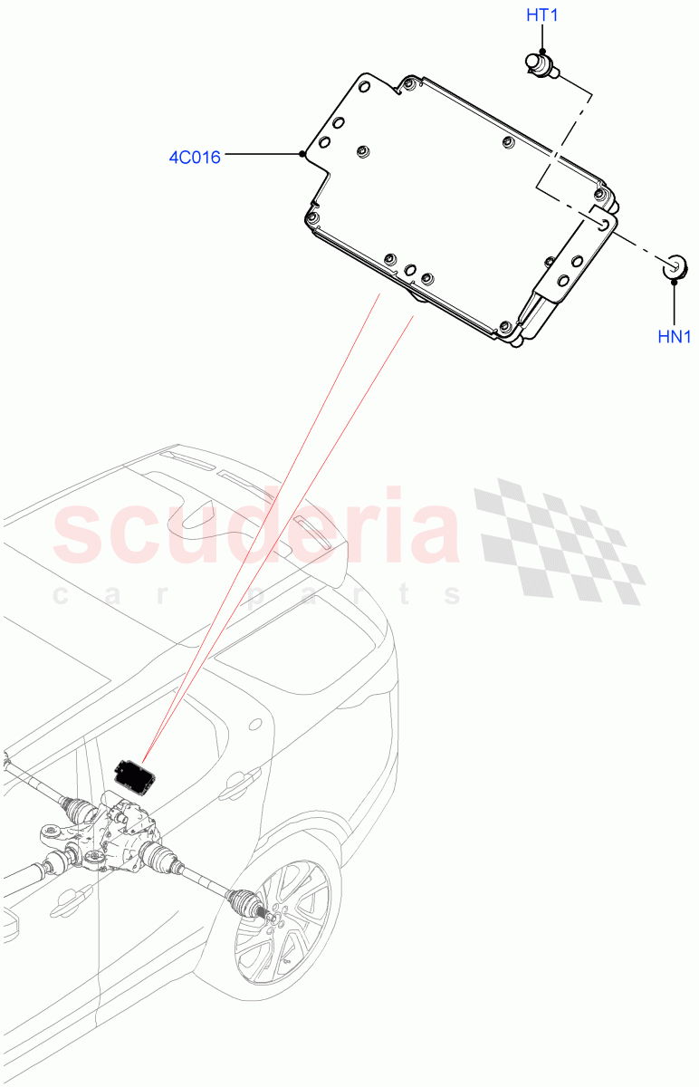 Rear Axle Modules And Sensors (Nitra Plant Build) (Electronic Locking Differential) ((V) FROMK2000001) of Land Rover Land Rover Discovery 5 (2017+) [3.0 I6 Turbo Diesel AJ20D6]