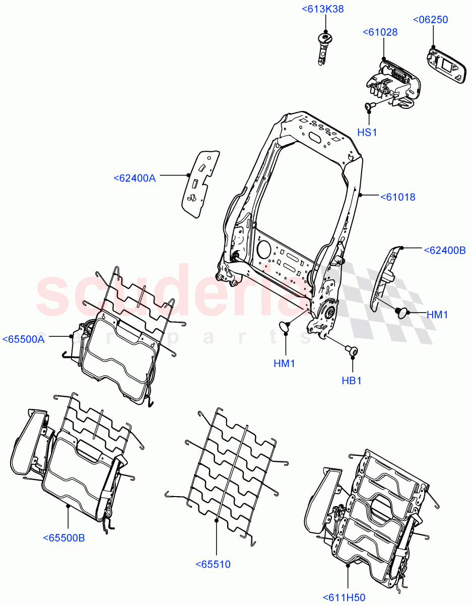 Front Seat Back (Itatiaia (Brazil)) of Land Rover Land Rover Range Rover Evoque (2019+) [2.0 Turbo Diesel AJ21D4]