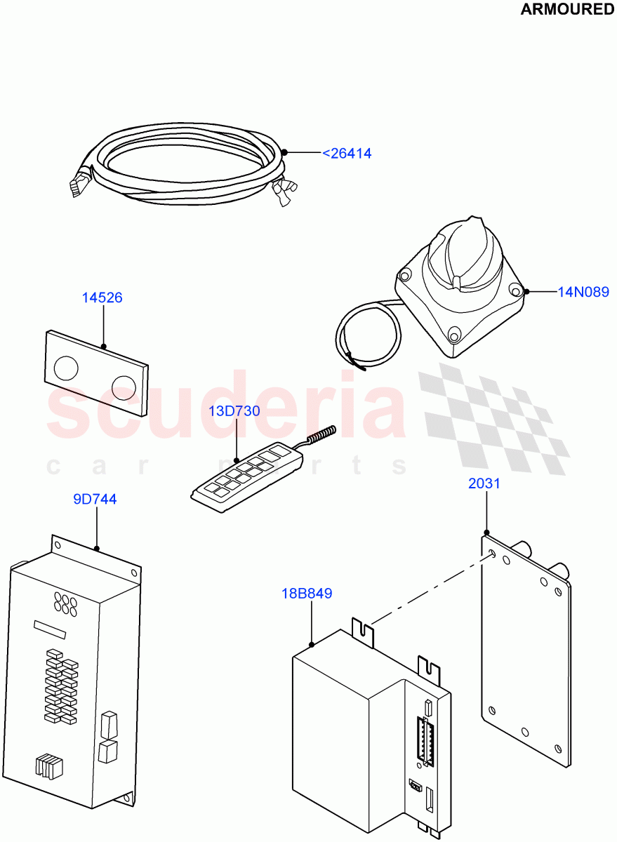 Switches (Console) (Armoured) ((V) FROMEA000001) of Land Rover Land Rover Range Rover (2012-2021) [5.0 OHC SGDI NA V8 Petrol]